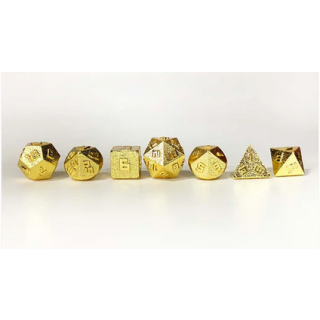10MM Mini Metal RPG Gold Polyhedral Dice Set