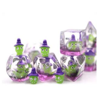 Goofy Green Ghost RPG Dice Set (7)