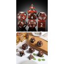 Wooden Dice Set (7) Rainbow Wood