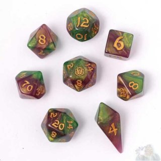 8 Piece RPG Dice Set: Wyvern Venom