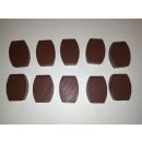 10 Brown Barrel Token Set