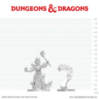 D&D Nolzur`s Marvelous Miniatures: Flaming Skeleton & Flameskull